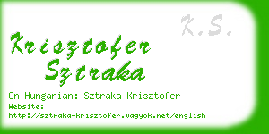 krisztofer sztraka business card